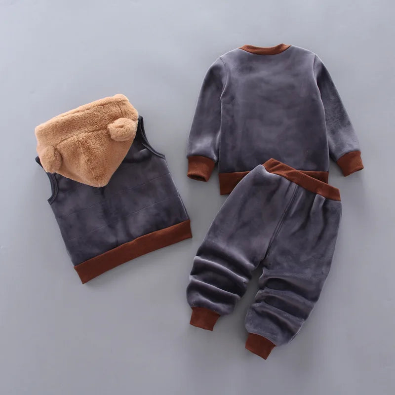 Kinder Niedlicher Bär Rundhals Kapuzenpullover