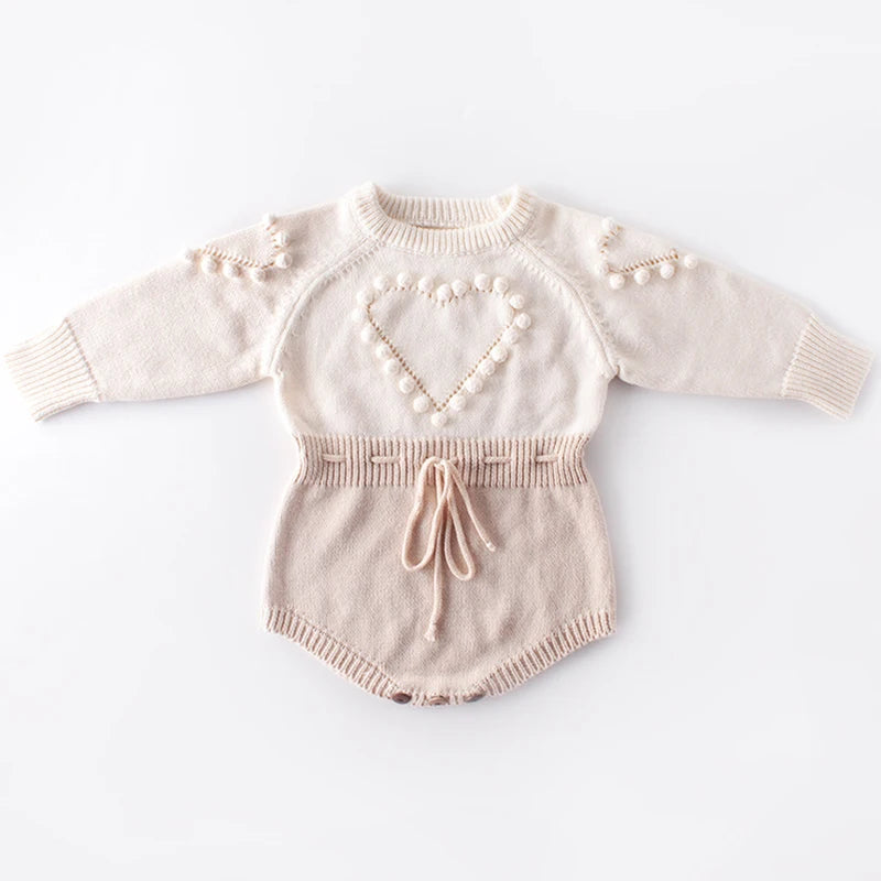 Spring Lovely Heart Jumpsuit Infant Baby