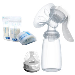 Handmilchpumpe mit Flasche und Milchaufbewahrungstasche zum Füttern