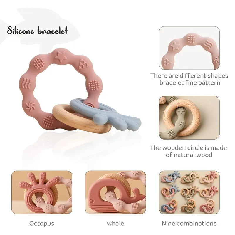 Beißring aus Silikon für Babys