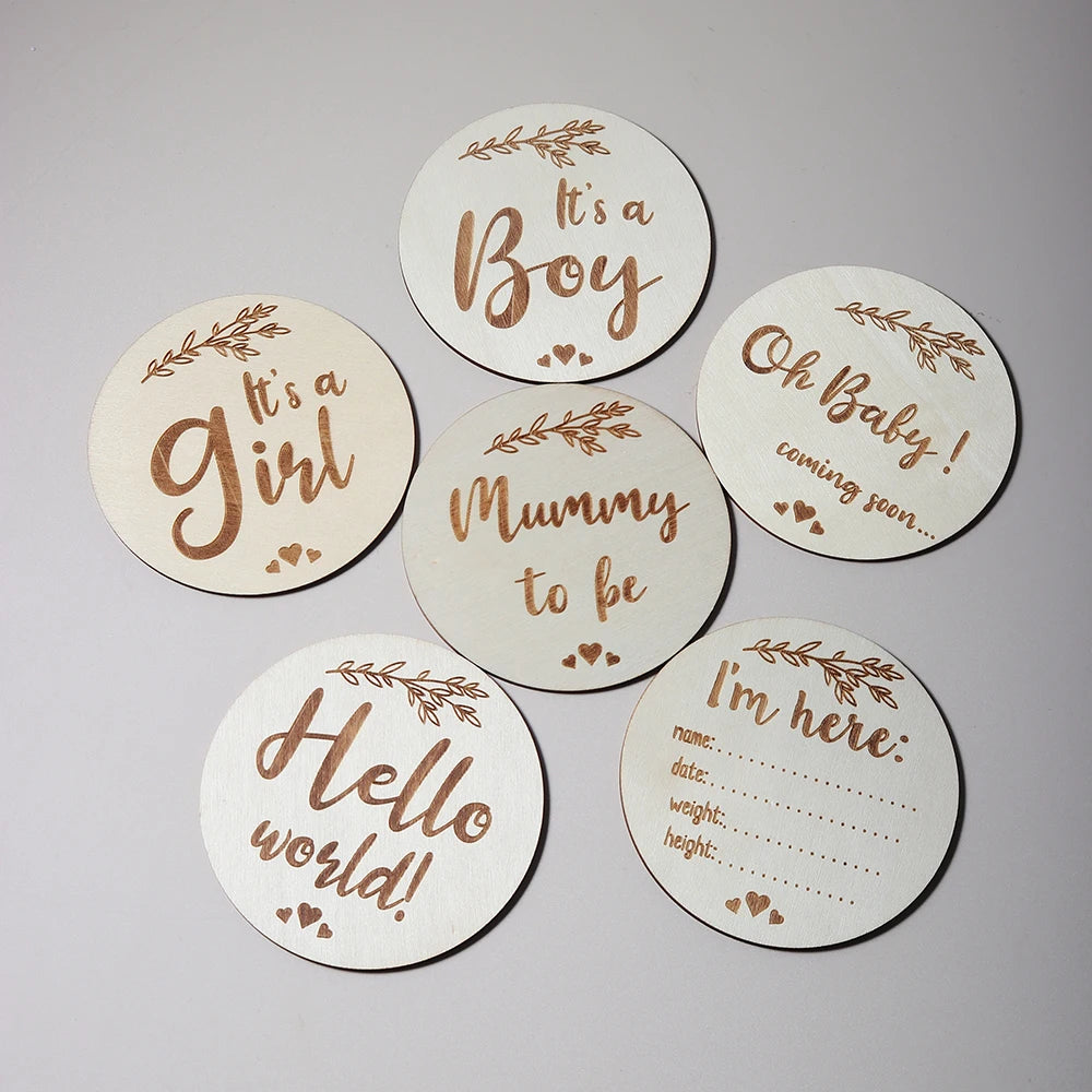 Hello World welcome Newborn Photography Props Card