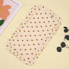 4pcs Soft Muslin Baby Burp Cloths with Ruffles