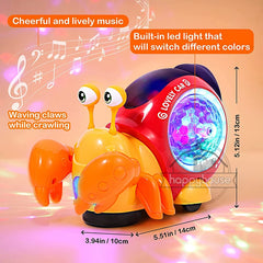 Krabbelndes Krabben-Babyspielzeug mit Musik-LED-Licht