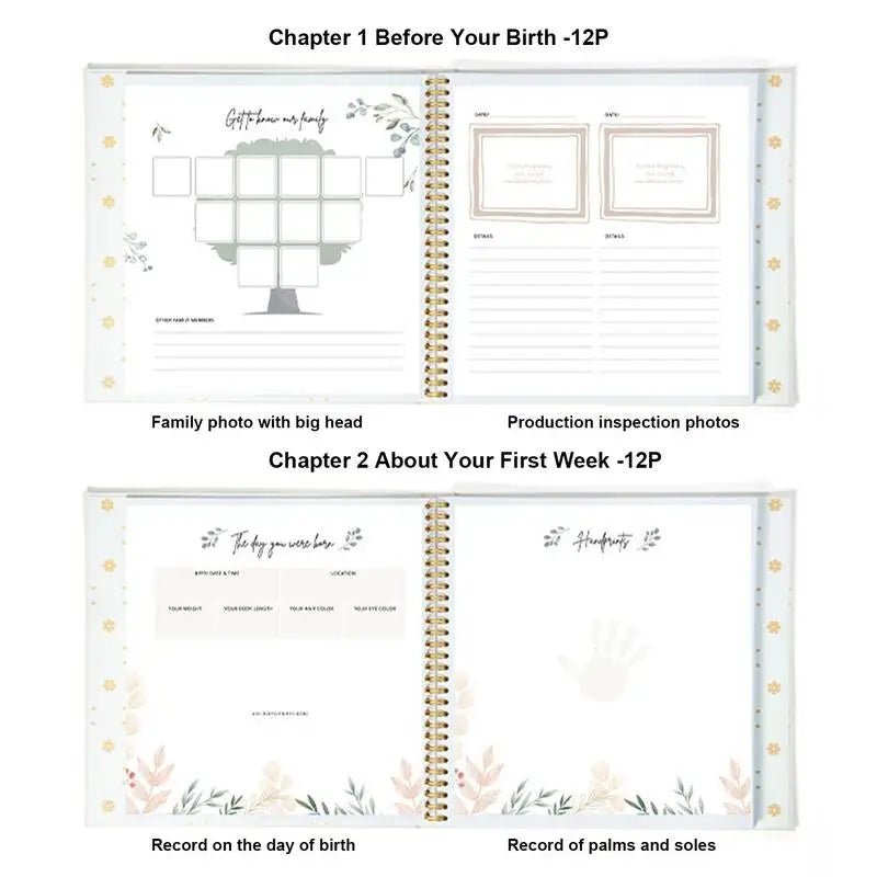Baby Recollection Book Baby Journal Record Book