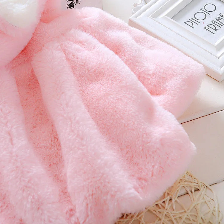 Baby Cartoon Niedlich Fleece Mit Kapuze Warm