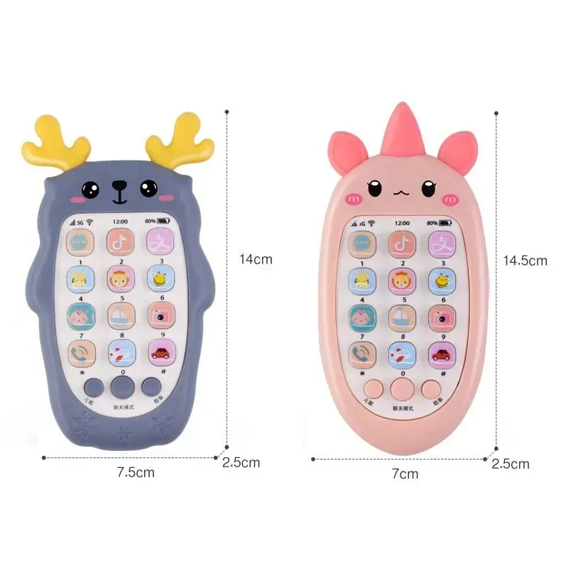 Baby-Telefon-Spielzeug, zweisprachiges Telefon, Beißring