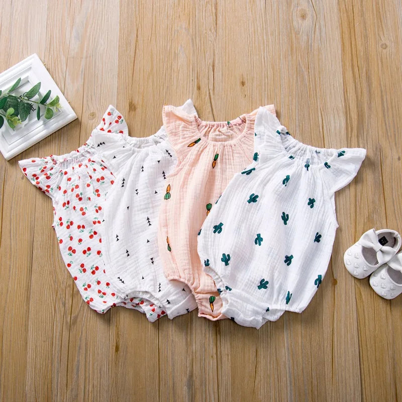 Sommer Neugeborenen Baby Mädchen Strampler