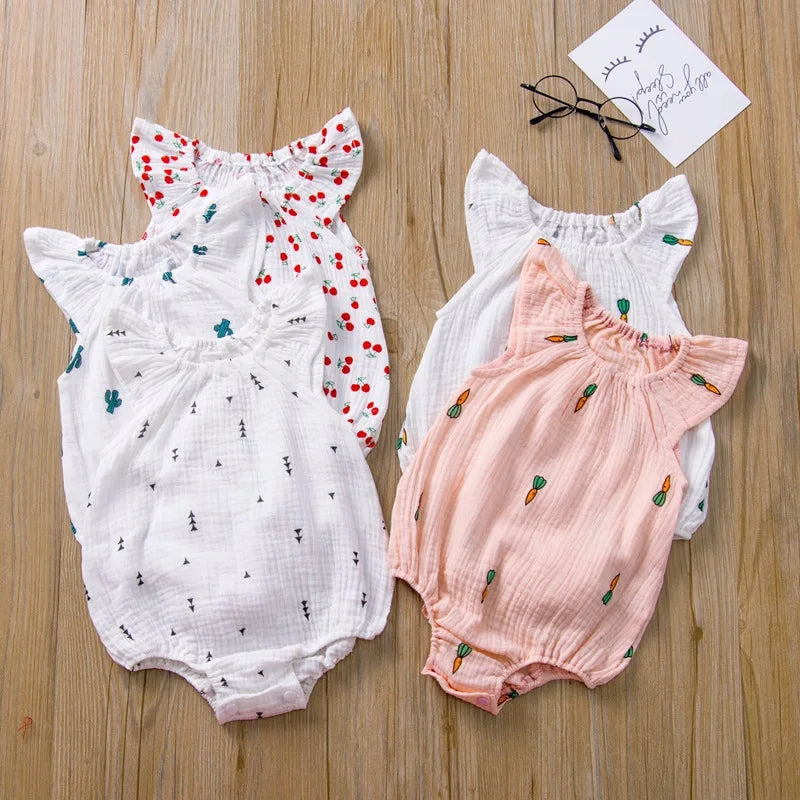 Sommer Neugeborenen Baby Mädchen Strampler