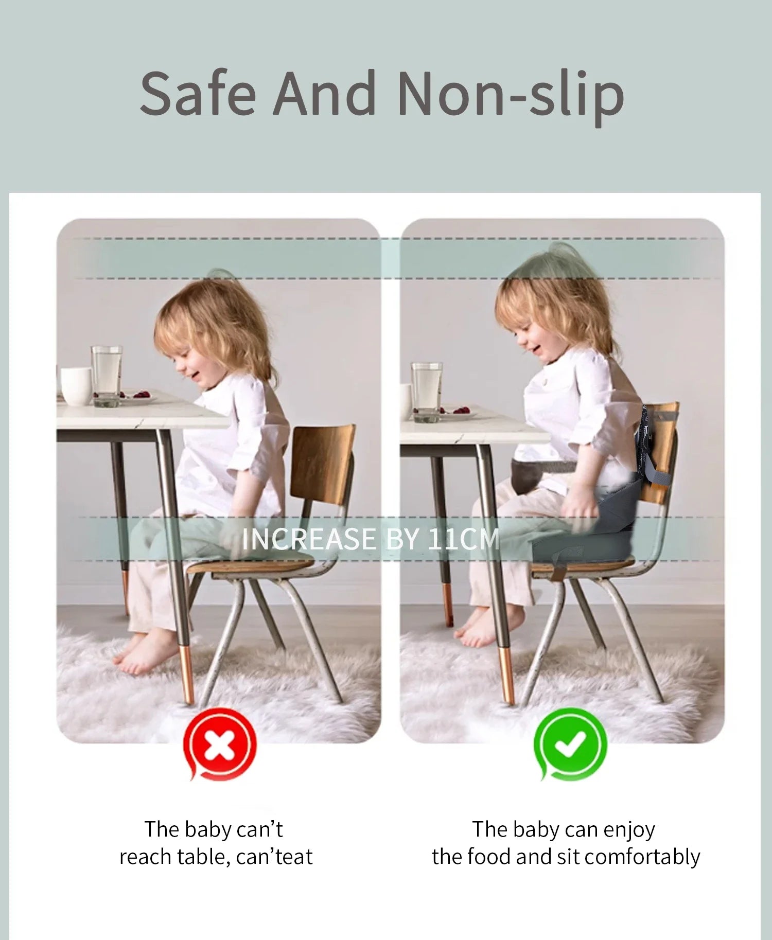 Tragbarer, faltbarer, rutschfester Kindersitz