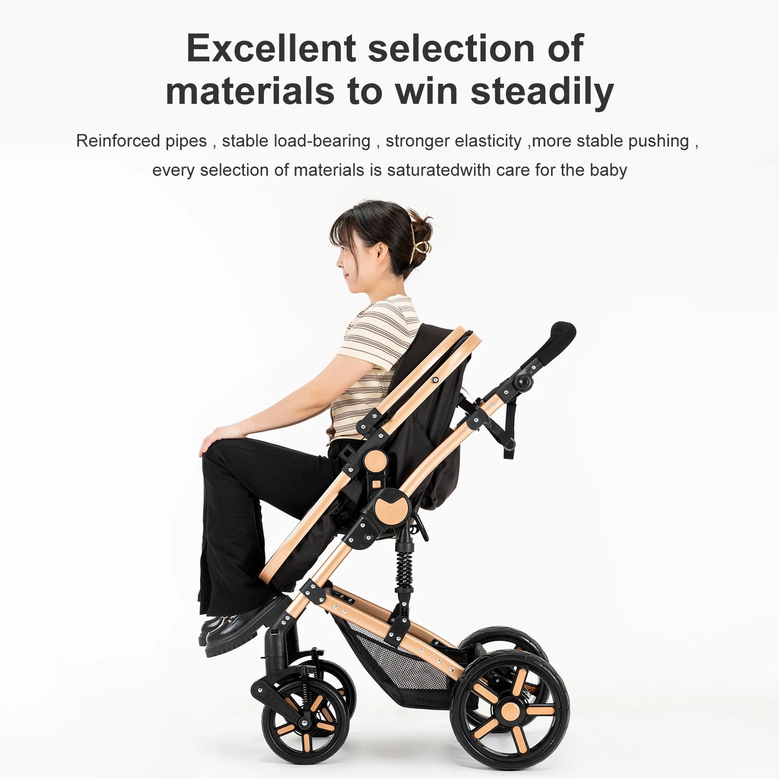 Hochwertiger, leichter Kinderwagen für Neugeborene