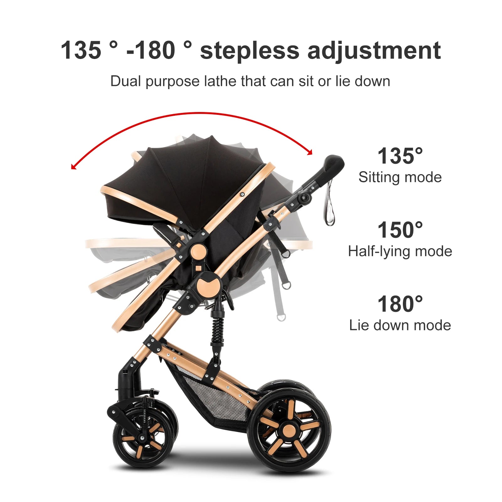 Hochwertiger, leichter Kinderwagen für Neugeborene