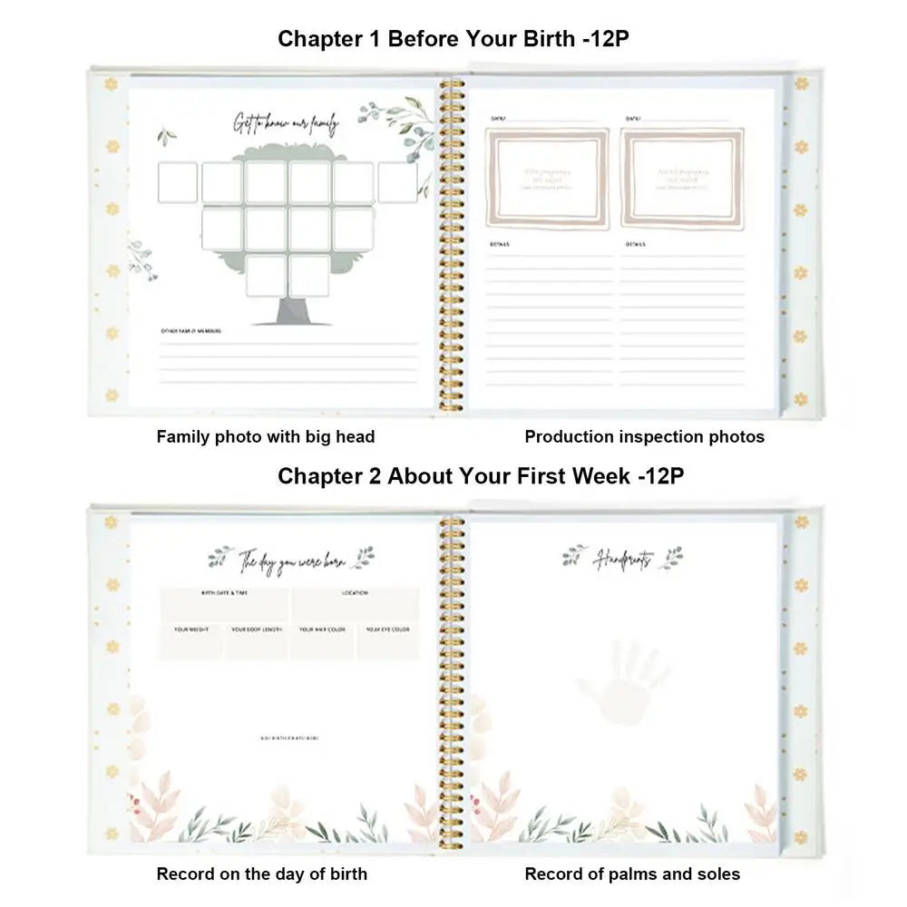 Baby Recollection Book Baby Journal Record Book