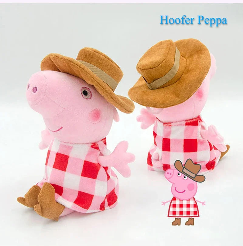 8Pcs/set Peppa Pig Professional Play Plush Anime Figure