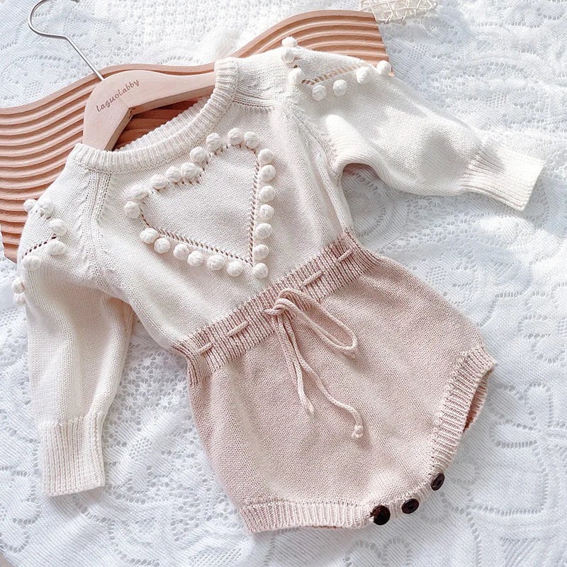 Spring Lovely Heart Jumpsuit Infant Baby