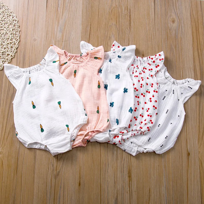 Sommer Neugeborenen Baby Mädchen Strampler