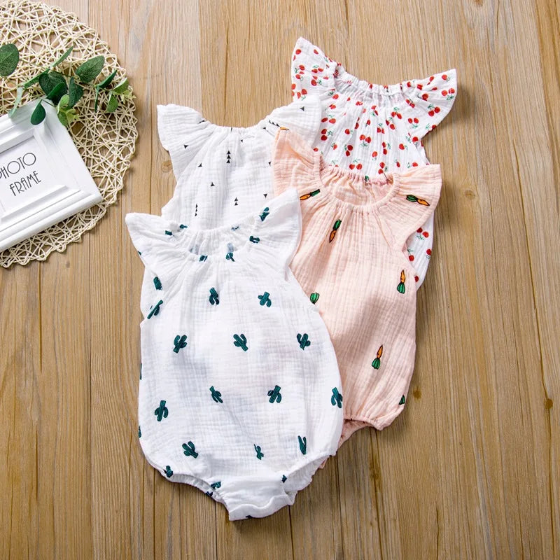 Sommer Neugeborenen Baby Mädchen Strampler