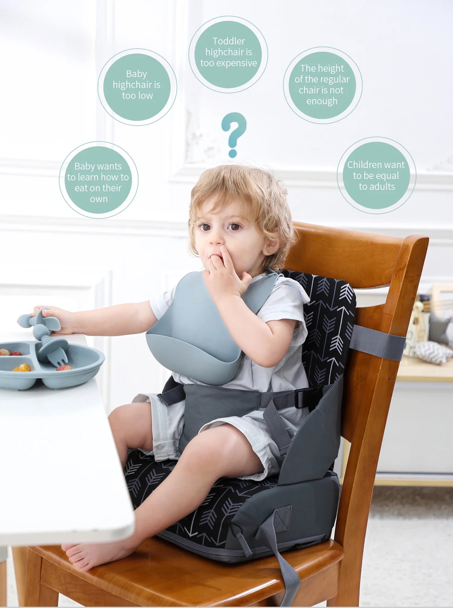 Tragbarer, faltbarer, rutschfester Kindersitz