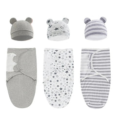 0-3Months Newborn Baby Sleeping Bag With Hat Set