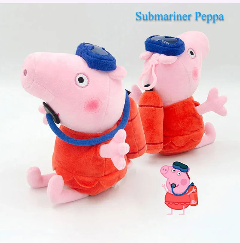 8Pcs/set Peppa Pig Professional Play Plush Anime Figure