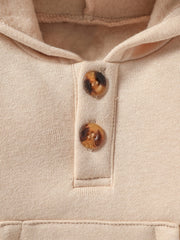 Langarm-Sweatshirt mit Kapuze für Babys im Winter